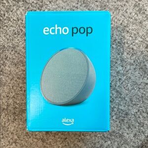 Amazon Echo Pop in Bright Blue